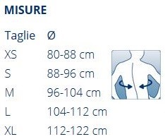 Maglia posturale P+ TECH TABELLA MISURE